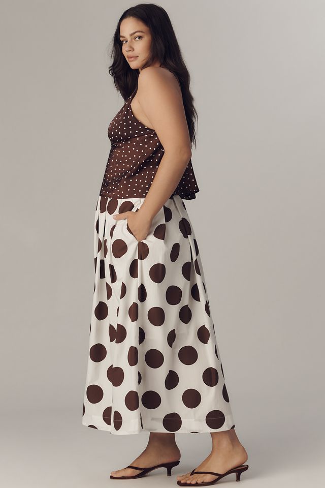 Maeve Cotton Poplin Pleated Midi Skirt #7