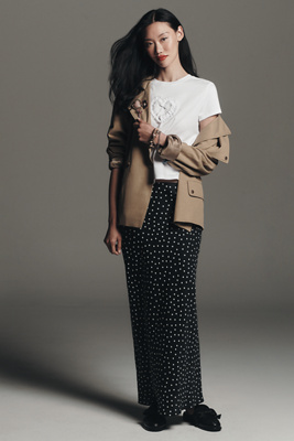 The Tilda Maxi Slip Skirt by Anthropologie