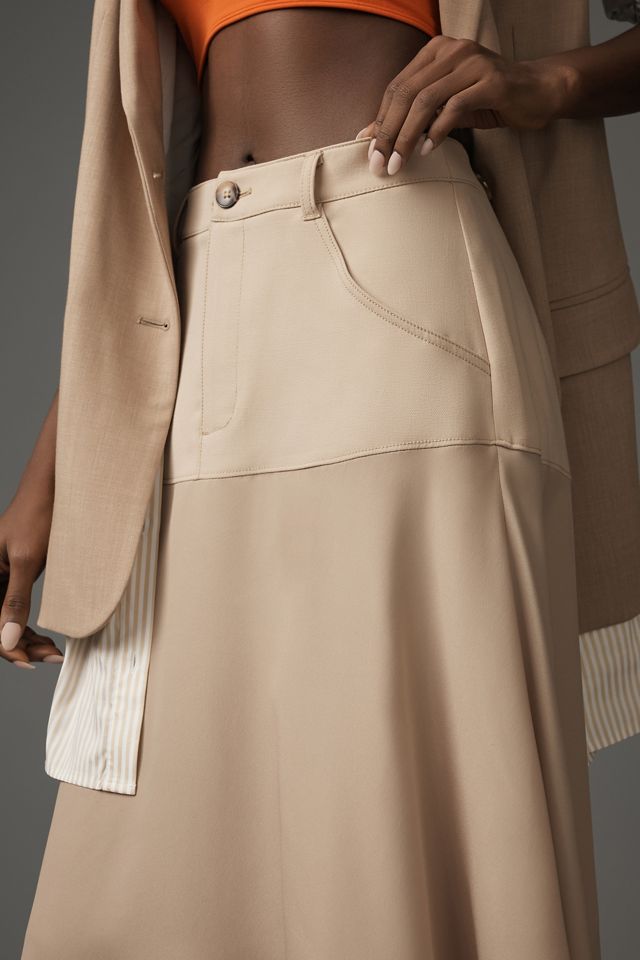 By Anthropologie Asymmetrical Trouser Skirt #3