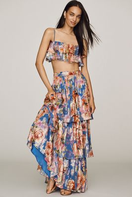Hermant & Nandita Tiered Maxi Skirt