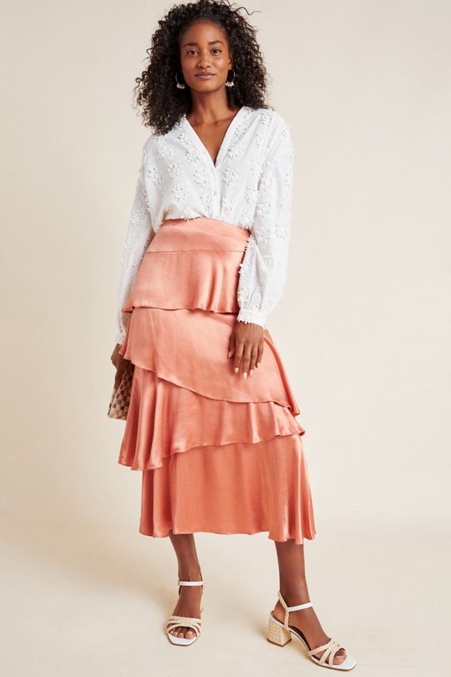 Maeve Cassia Tiered Maxi Skirt #4