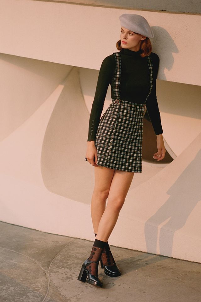 Maeve Plaid Pinafore Skirt #1