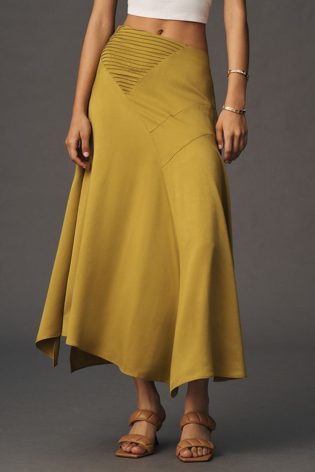 By Anthropologie Seamed Bias-Cut Slip Skirt #1