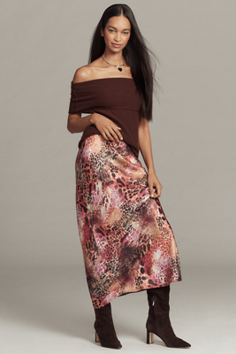 By Anthropologie The Tilda Maxi Slip Skirt In Multi