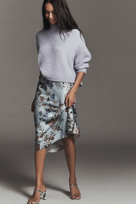 By Anthropologie The Tilda Midi Slip Skirt  In Multi