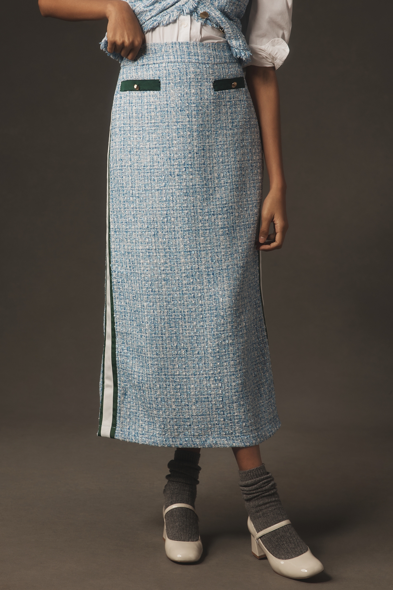 Maeve Tweed Midi Skirt