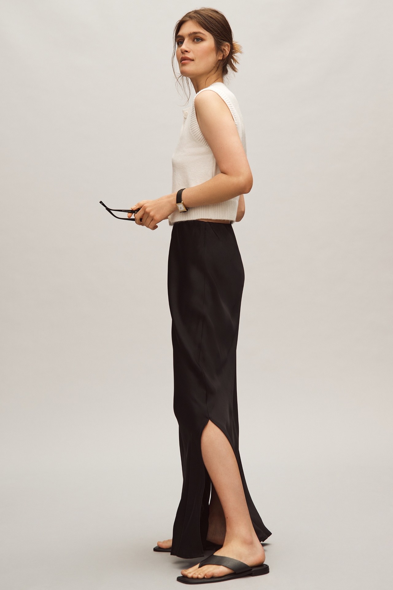 The Tilda Maxi Slip Skirt: Side Slit Edition