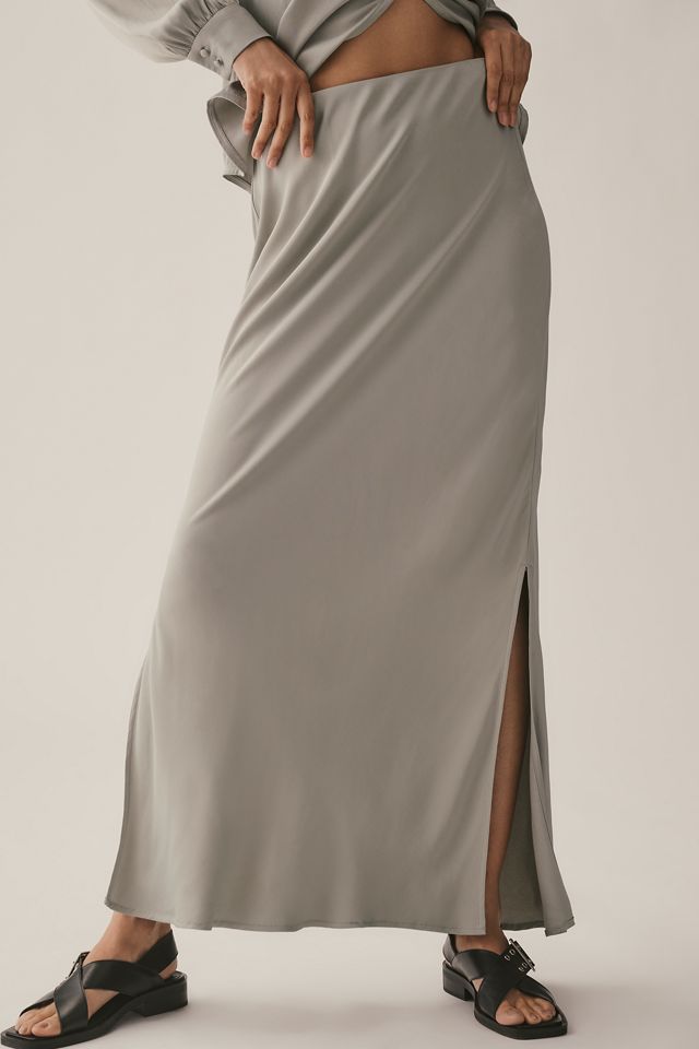 The Tilda Maxi Slip Skirt: Side Slit Edition