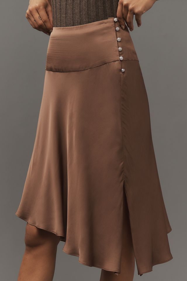 Jupe mi-longue asymétrique By Anthropologie #2
