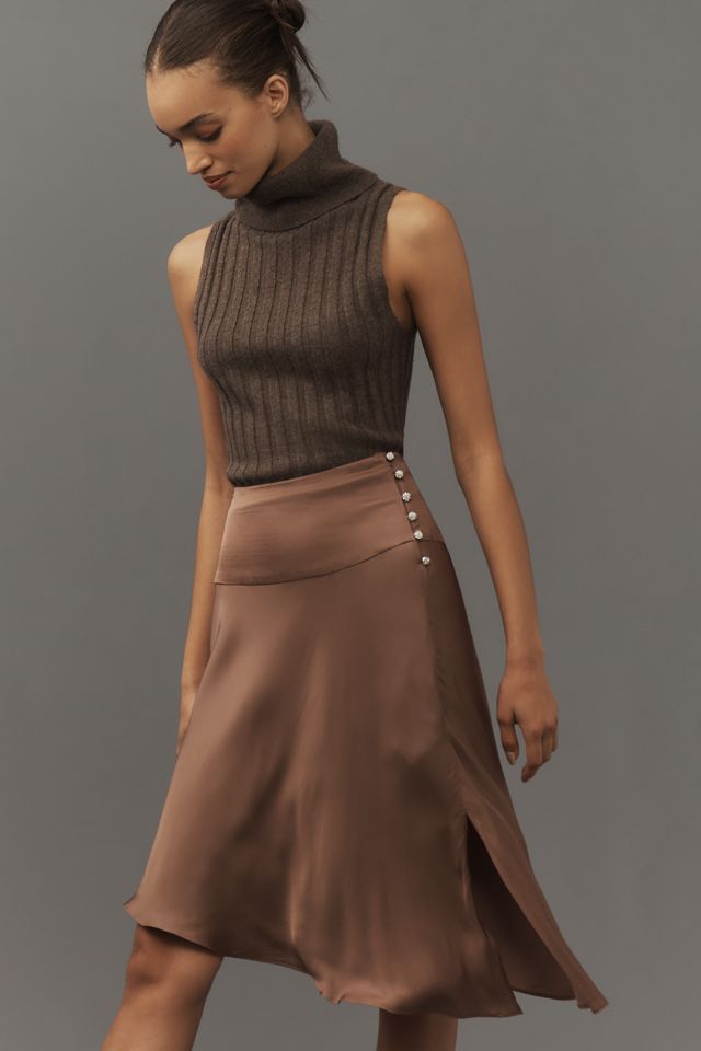 Jupe mi-longue asymétrique By Anthropologie #3