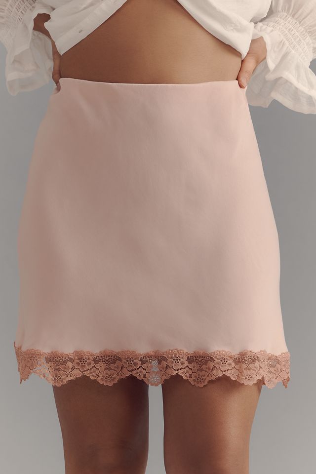The Tilda Mini Slip Skirt: Lace Trim Edition #1