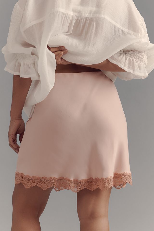 The Tilda Mini Slip Skirt: Lace Trim Edition #3