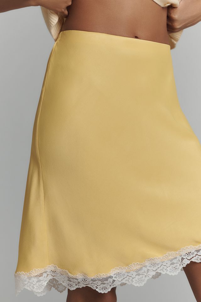 The Tilda Knee-Length Slip Skirt: Lace Trim Edition #1