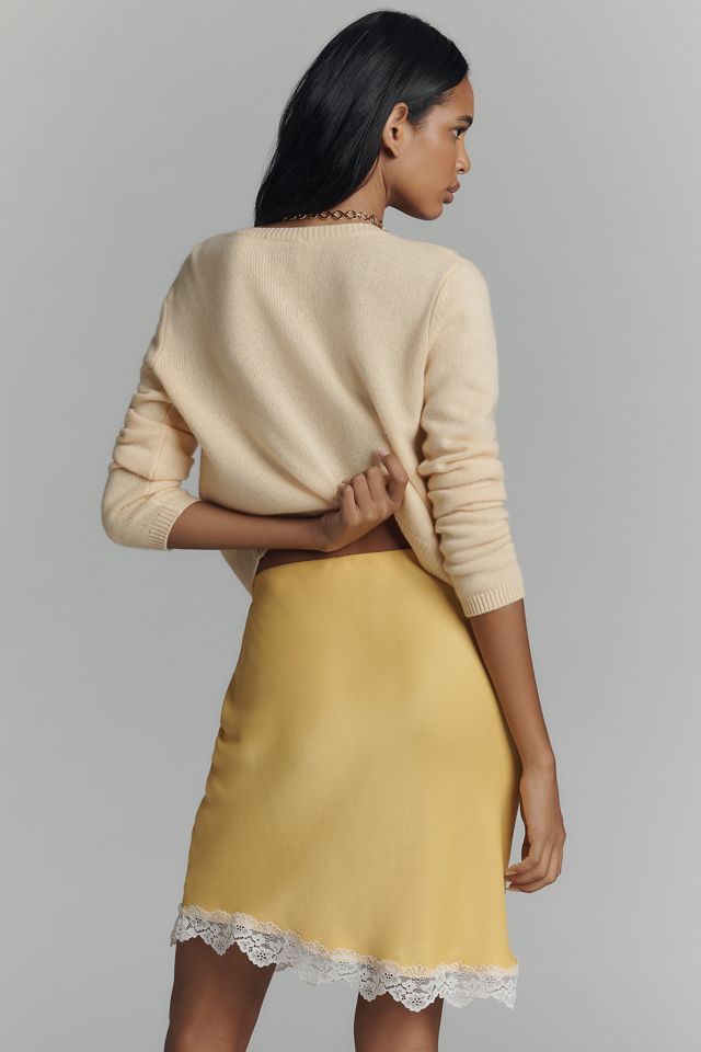 The Tilda Knee-Length Slip Skirt: Lace Trim Edition #3