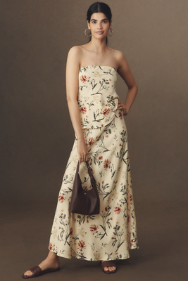 By Anthropologie The Tilda Maxi Slip Skirt In Multi