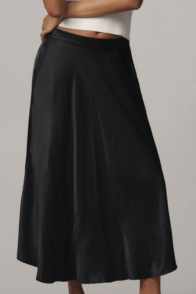 Maeve Circle Satin Midi Skirt #1