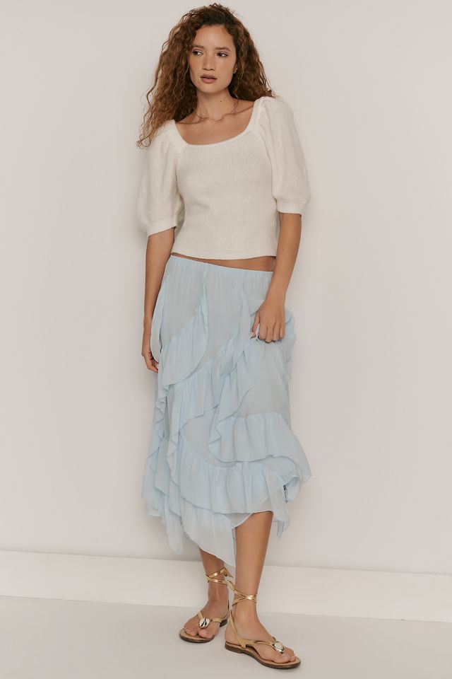 By Anthropologie Ruffle Cascade Skirt #2