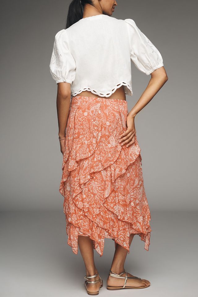 LAGUAGEM FRILL SKIRT 2PIECE オールインワン By Anthropologie Ruffle Cascade Skirt | Anthropologie