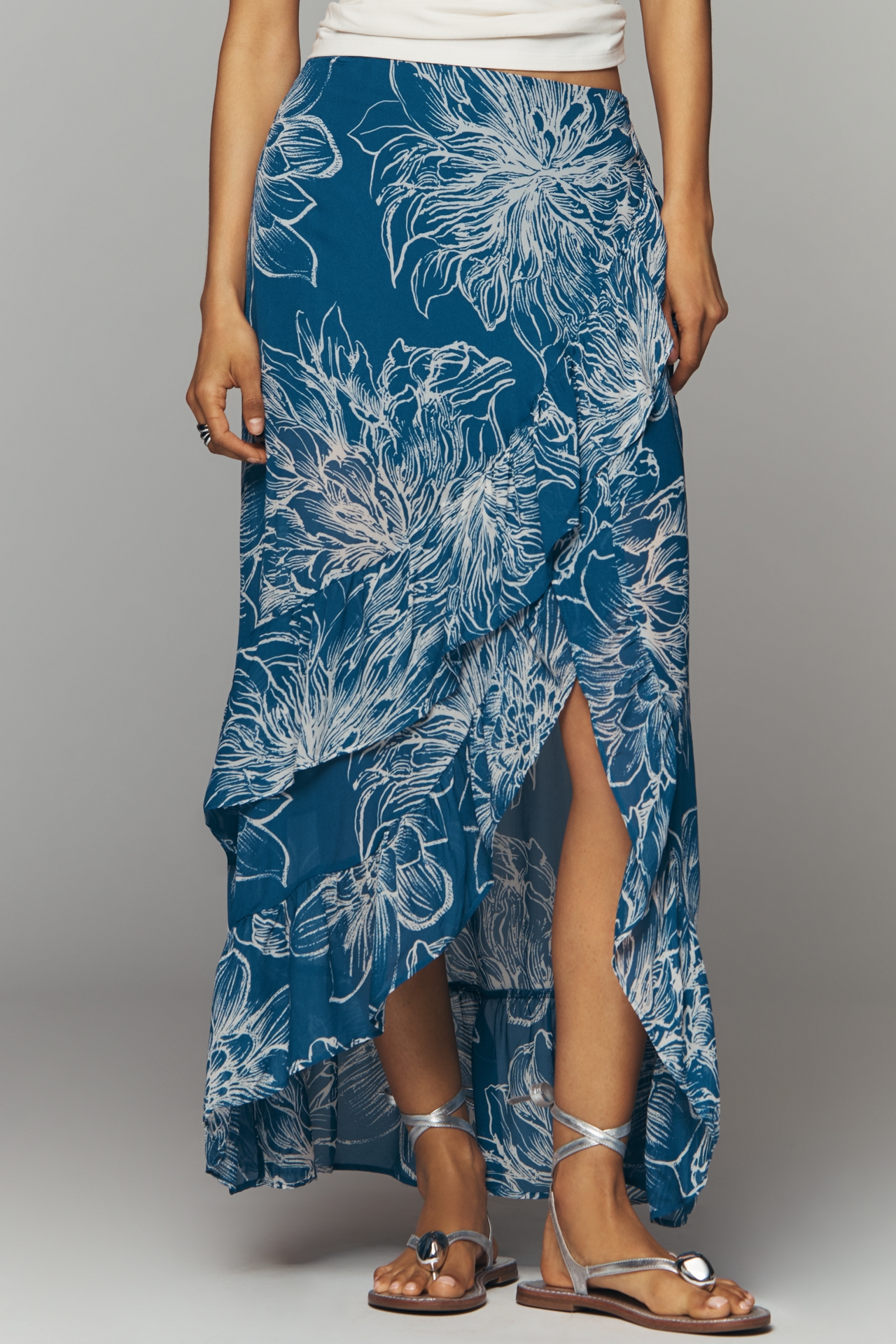 By Anthropologie Ruffle Cascade Skirt