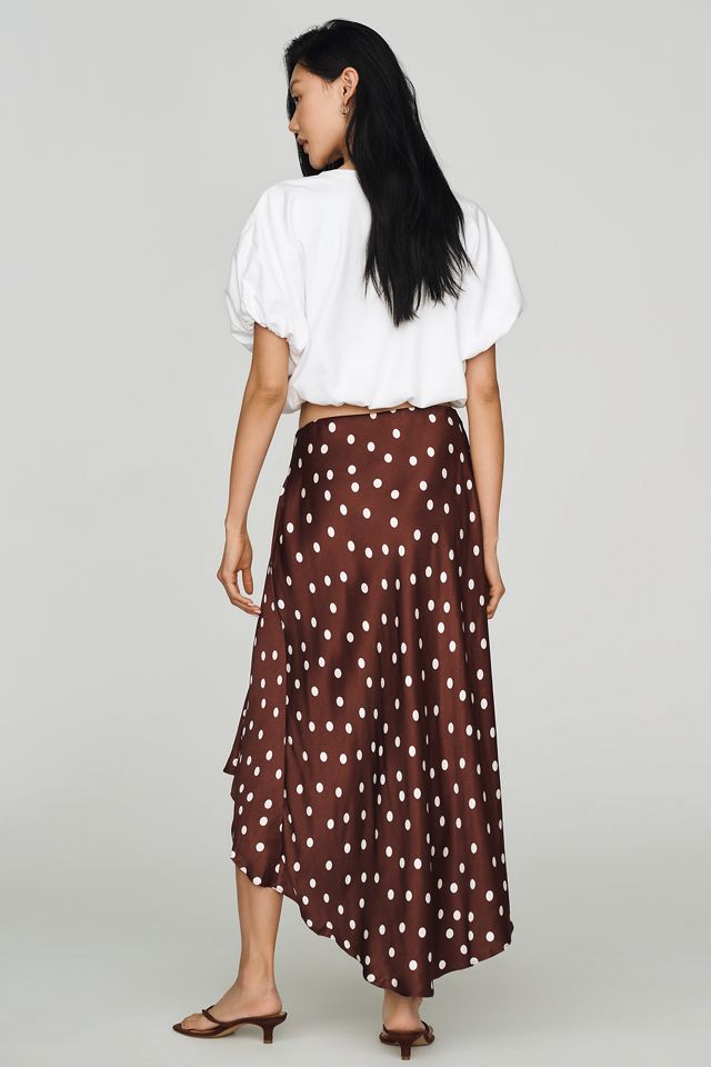 Maeve Satin High-Low Slip Skirt #3
