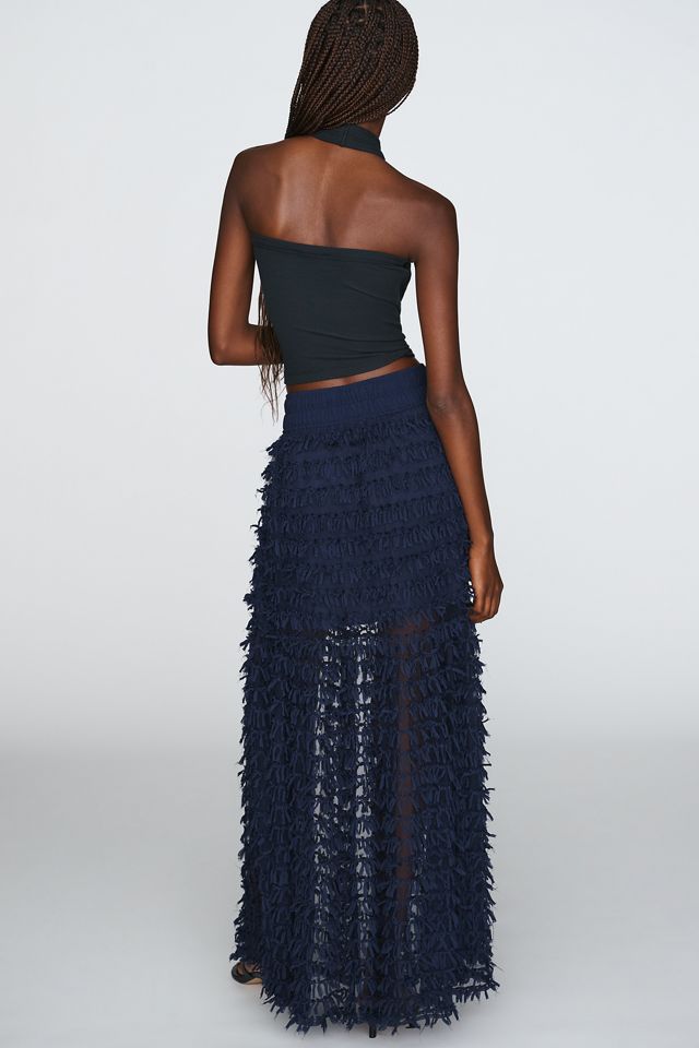 Maeve Playful Textured Midi Skirt #1