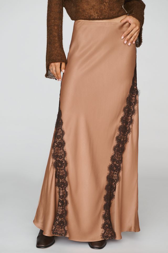 The Tilda Lace-Trim Maxi Slip Skirt #1