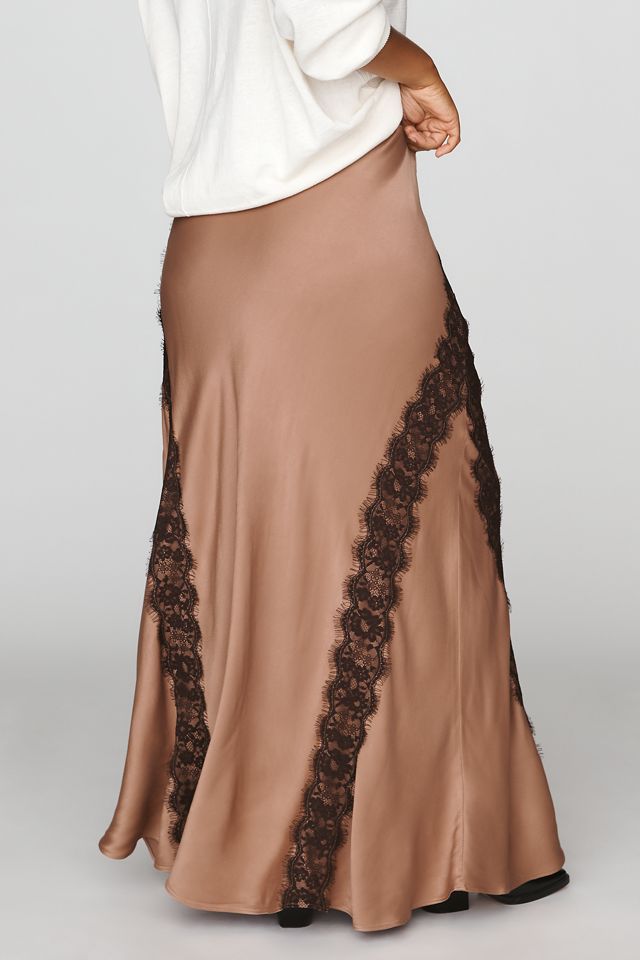 By Anthropologie Tilda Lace-Trim Maxi Slip Skirt #2