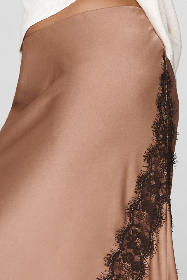 By Anthropologie Tilda Lace-Trim Maxi Slip Skirt #3