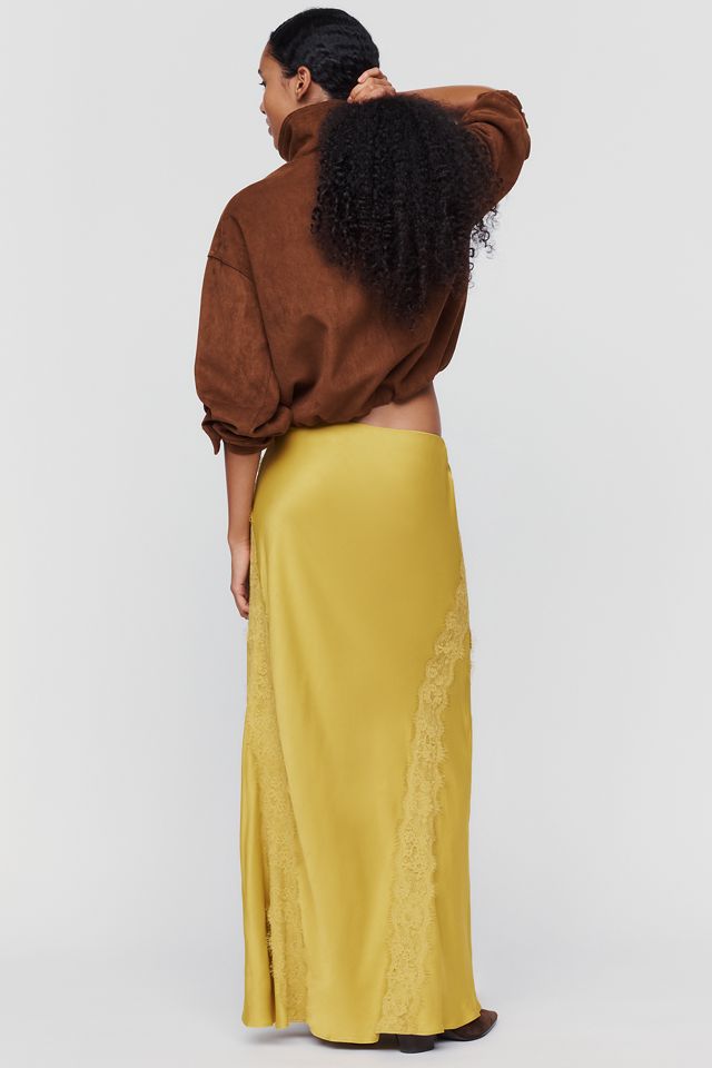 By Anthropologie Tilda Lace-Trim Maxi Slip Skirt #2