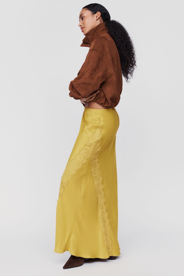 By Anthropologie Tilda Lace-Trim Maxi Slip Skirt #3