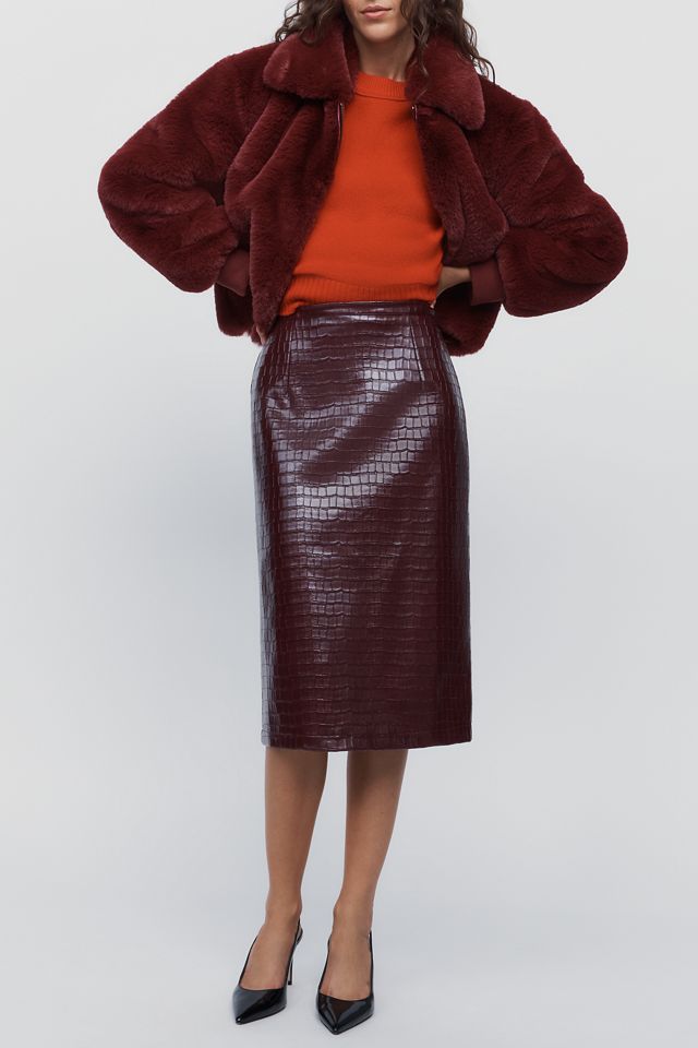 Maude Club Nyla Faux Leather Skirt #1
