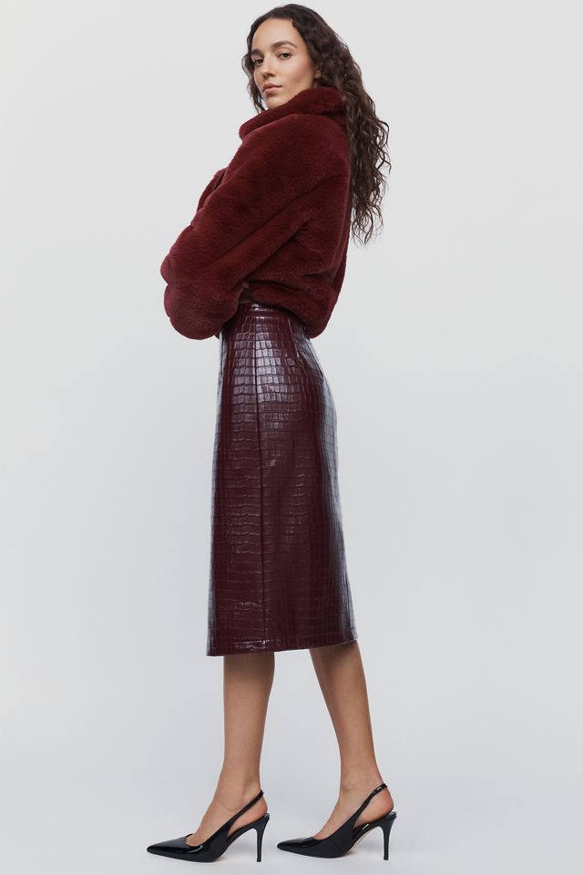 Maude Club Nyla Faux Leather Skirt #2