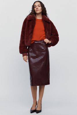 Maude Club Nyla Faux Leather Skirt