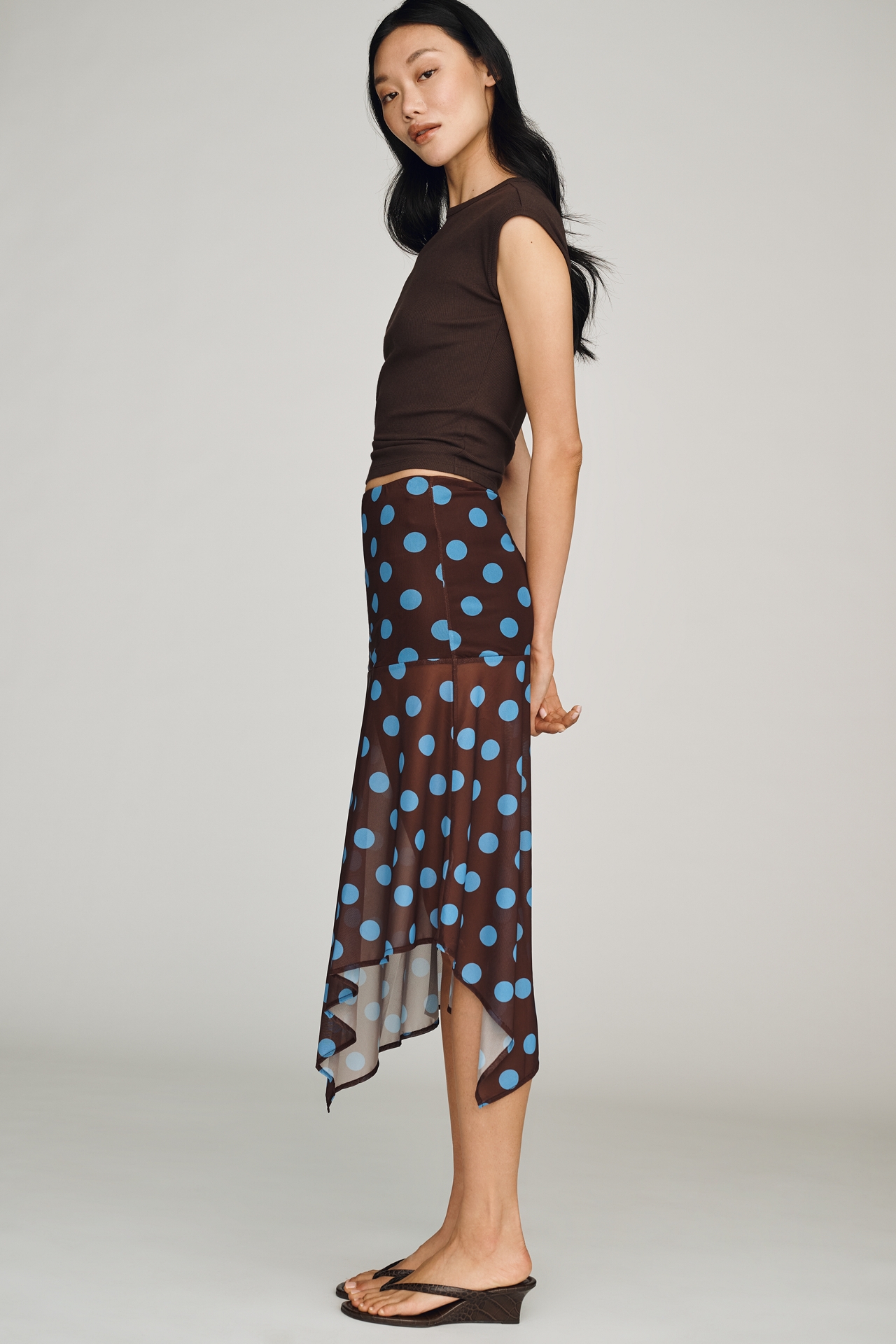 Find Me Now Printed Mesh Midi Skirt