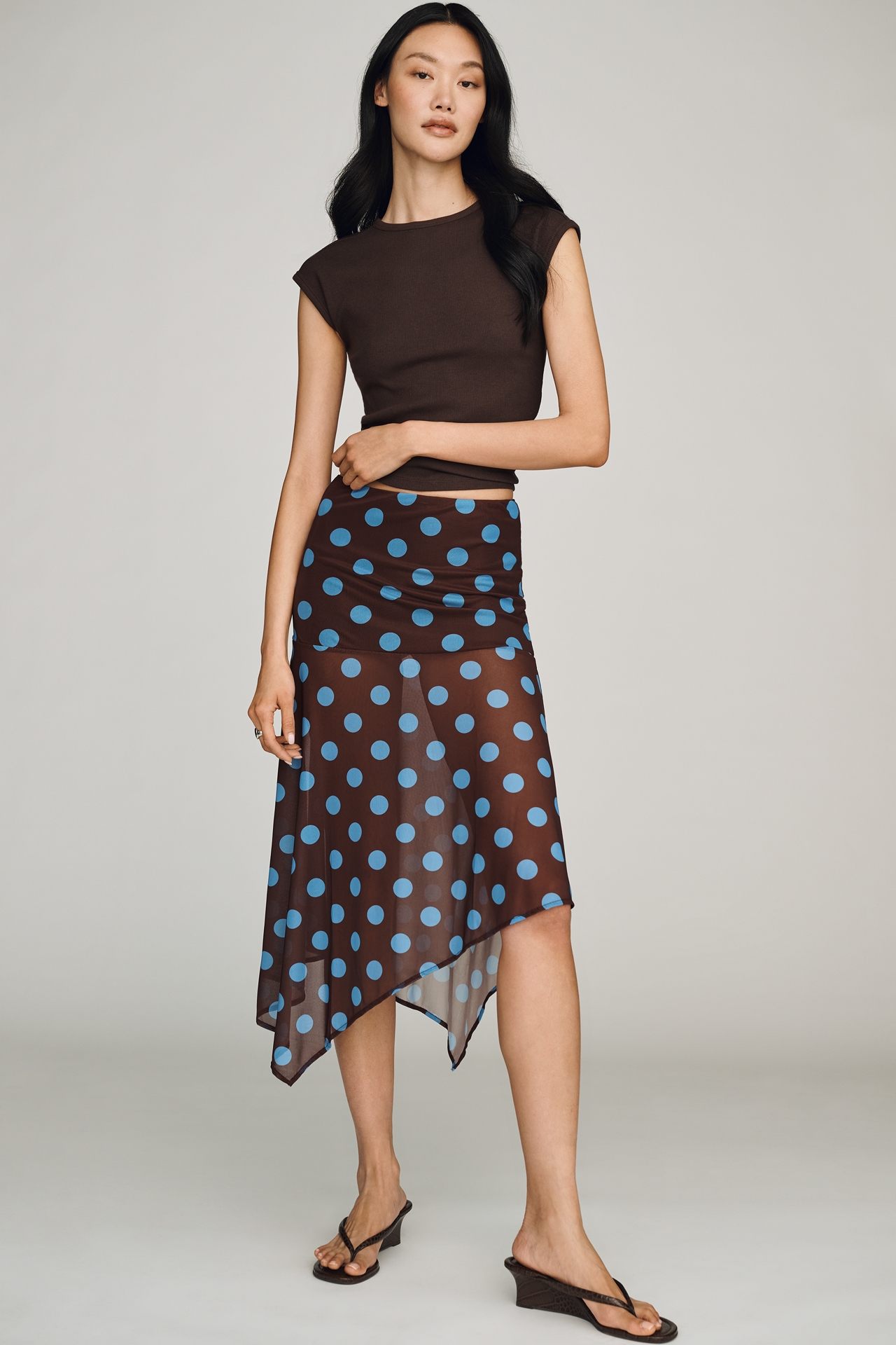 Find Me Now Printed Mesh Midi Skirt