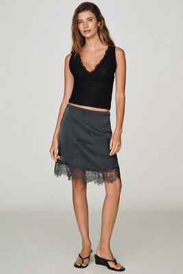 Lioness Skin Midi Skirt