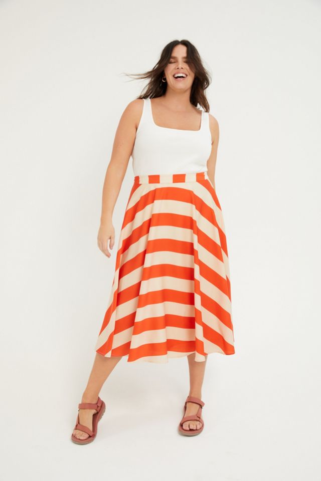 Ilsa Striped Midi Skirt #6