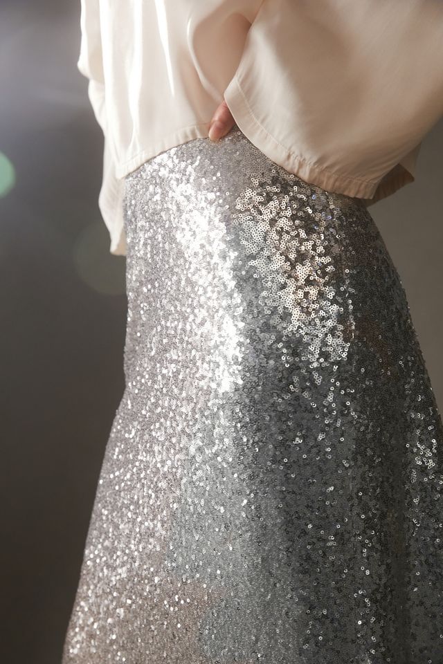 Mare Mare x Anthropologie Sequin Train Maxi Skirt #3