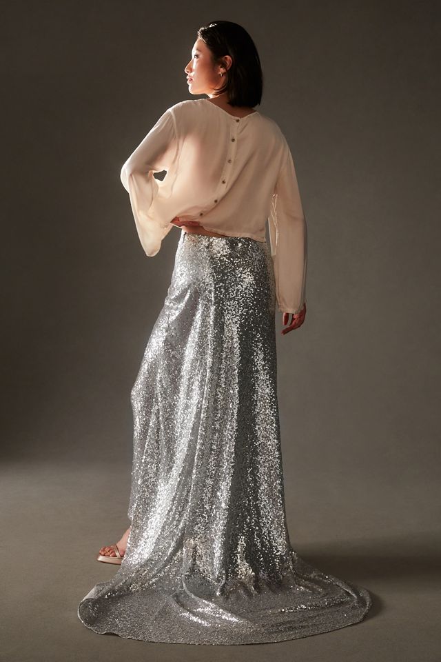 Mare Mare x Anthropologie Sequin Train Maxi Skirt #4