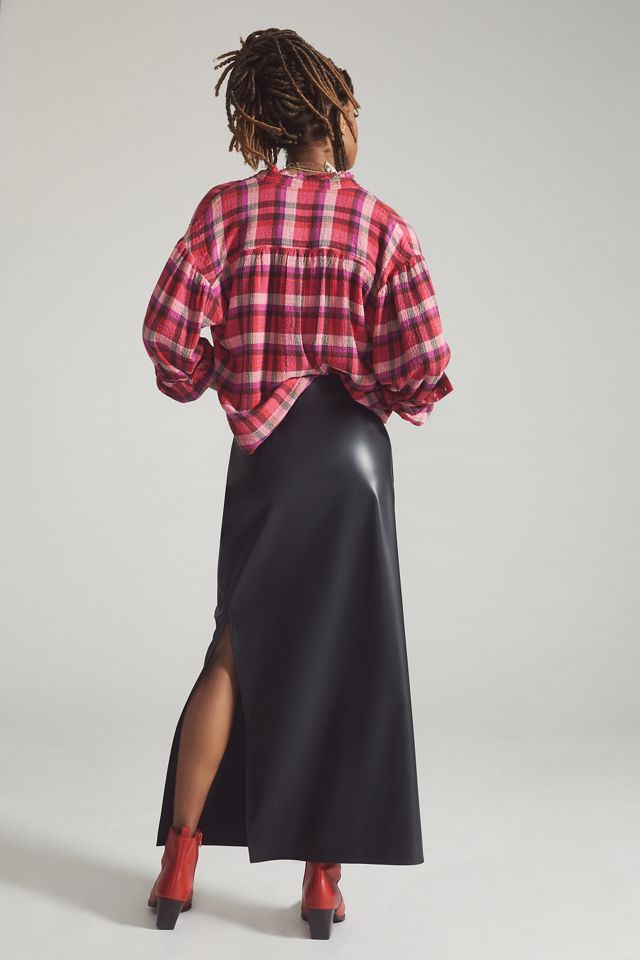 Mare Mare x Anthropologie Faux Leather Skirt #4