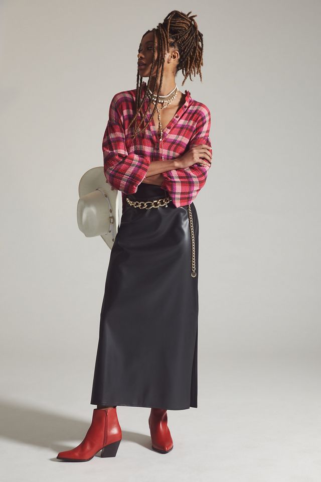 Mare Mare x Anthropologie Faux Leather Skirt #1