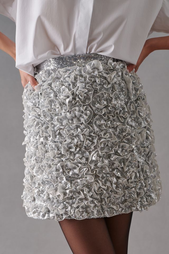 Mare Mare 3-D Sequin Mini Skirt #3