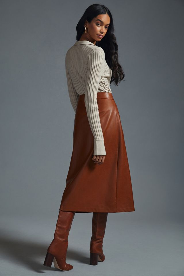 Mare Mare x Anthropologie Faux Leather Skirt #3