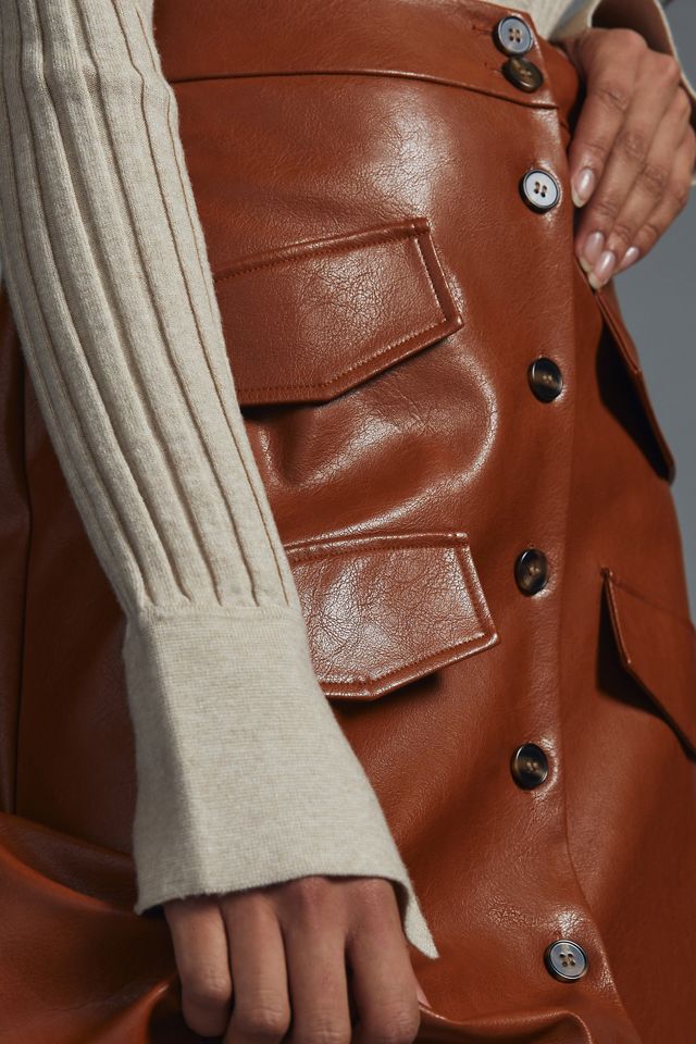 Mare Mare x Anthropologie Faux Leather Skirt #4