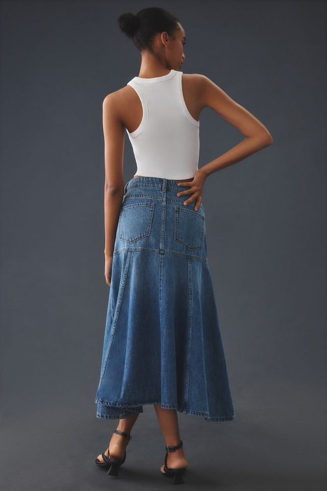 Mare Mare x Anthropologie Denim Flounce Skirt #2