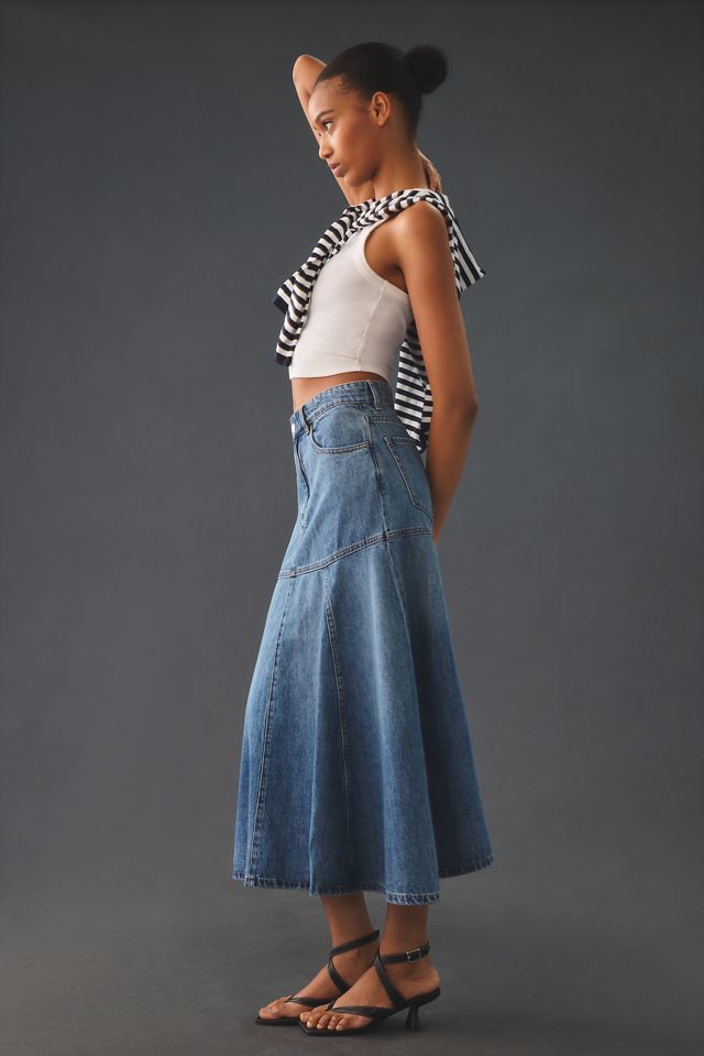 Mare Mare x Anthropologie Denim Flounce Skirt #5