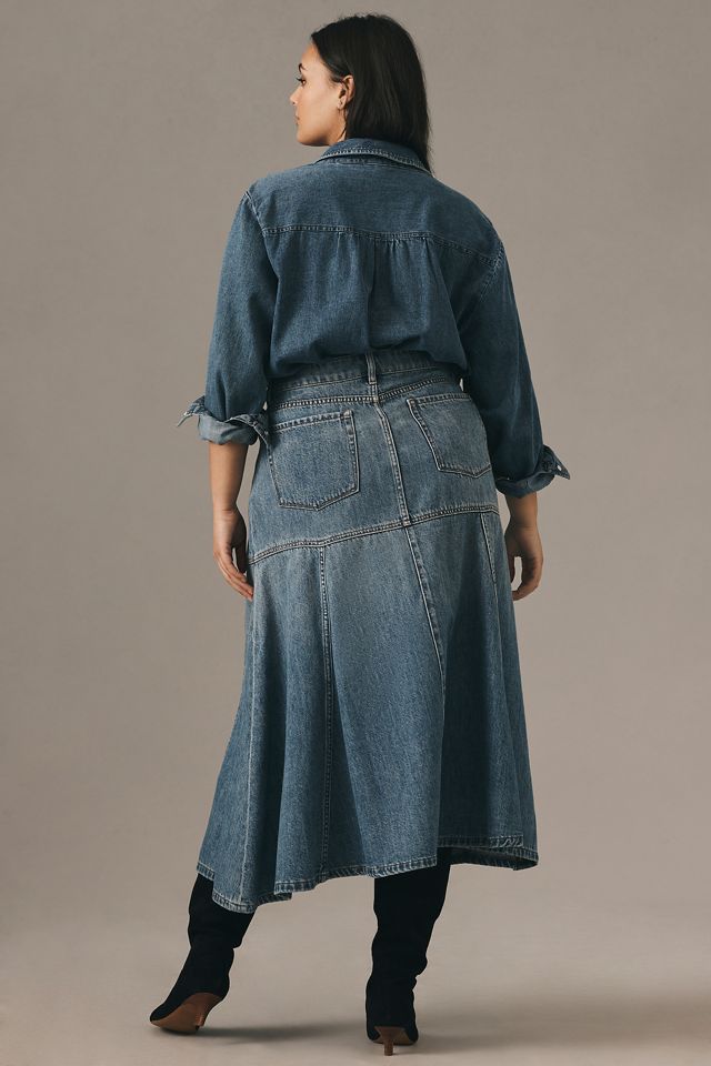 Mare Mare x Anthropologie Denim Flounce Skirt #9