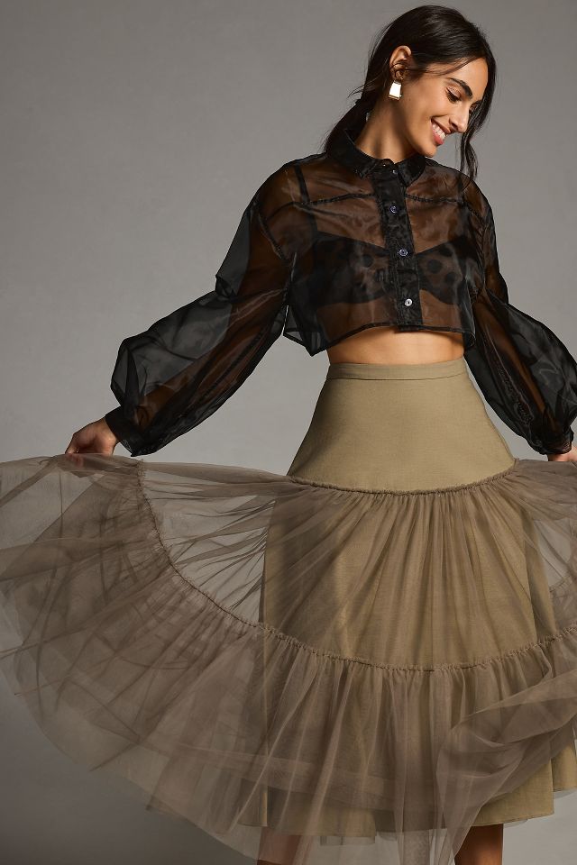 Mare Mare x Anthropologie Tiered Tulle Skirt