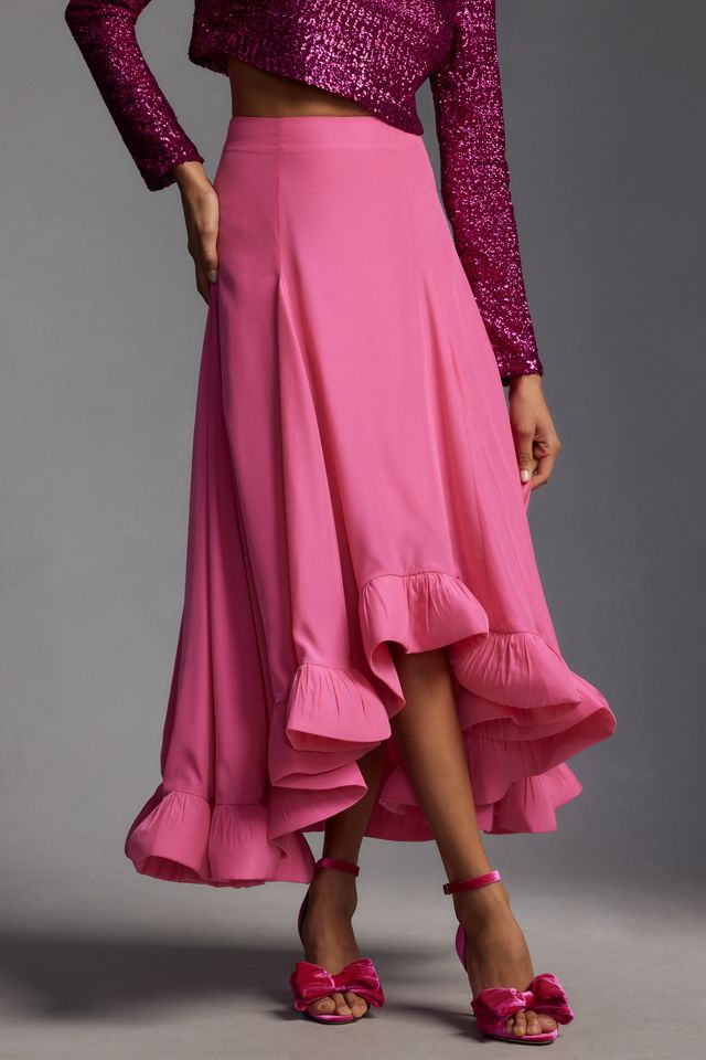 Mare Mare x Anthropologie Ruffle-Hem Midi Skirt #1