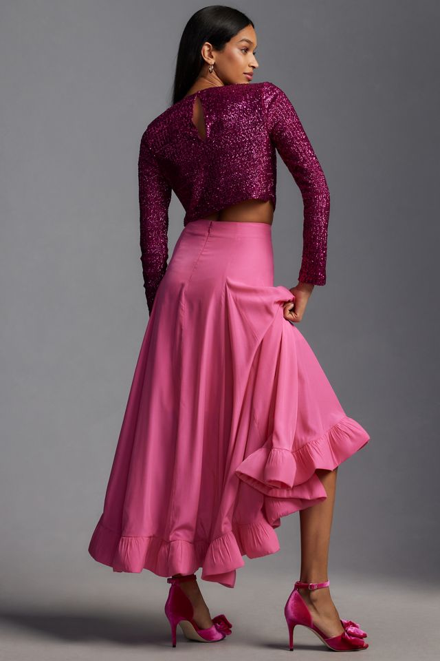 Mare Mare x Anthropologie Ruffle-Hem Midi Skirt #2